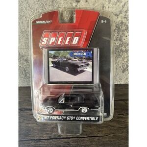 Greenlight Speed 1967 Pontiac GTO Convertible Black 1:64 Diecast NEW NIP